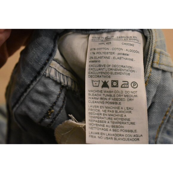 Women's Signature Levi Strauss Modern Straight Custom Bleach Dye Jeans 10L - Picture 5 of 6